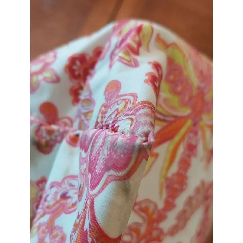 Scout Pink and Yellow PLASTIC Floral Cosmetic Bag - Scout